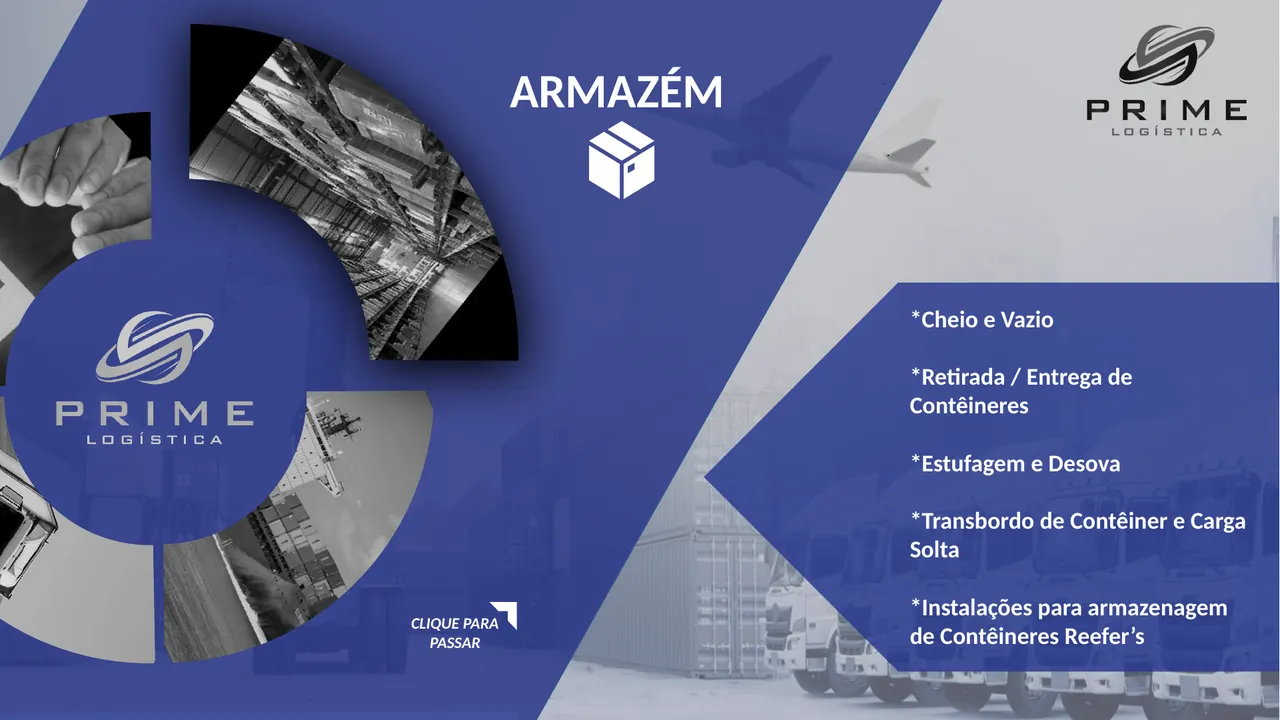 Apresentação internacional Prime Logística - Armazém